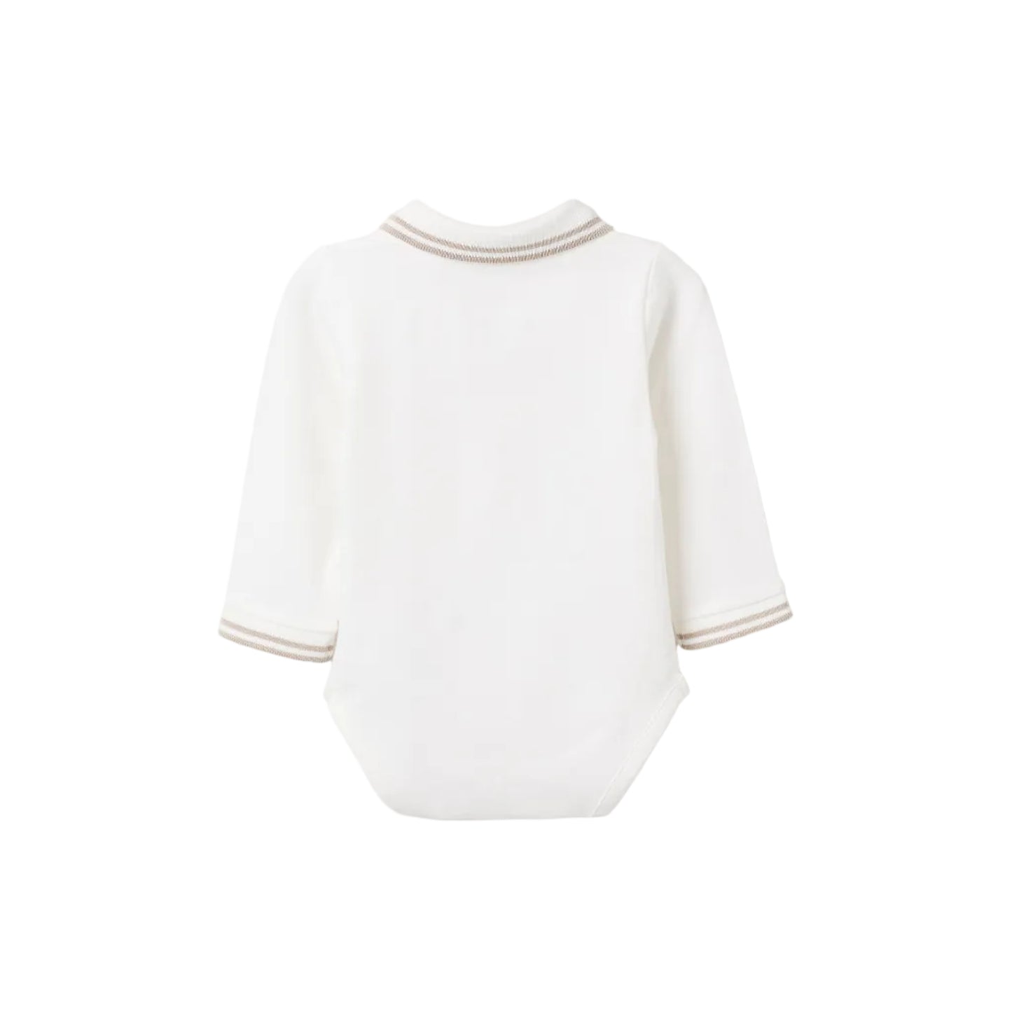 Body-Polo Zippy Para Recién Nacido 'Fair Isle',Blanco