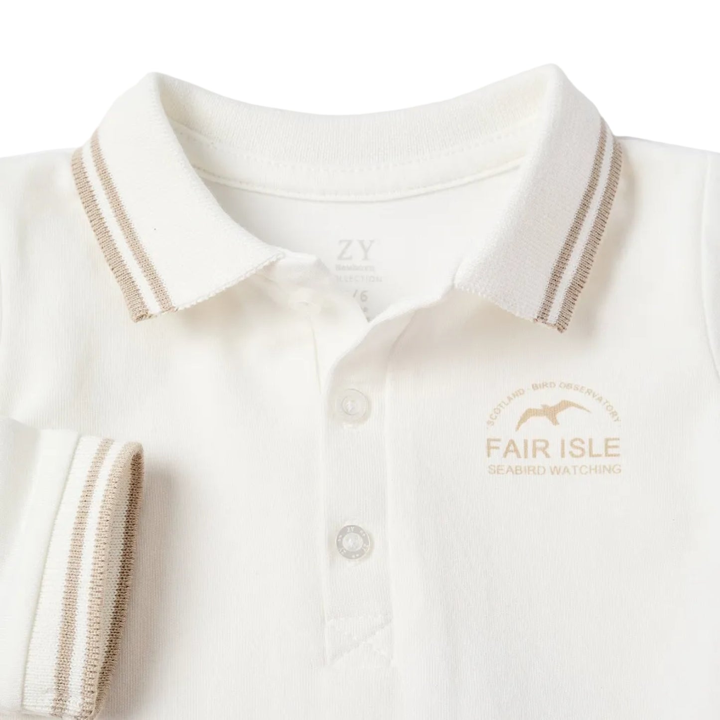 Body-Polo Zippy Para Recién Nacido 'Fair Isle',Blanco