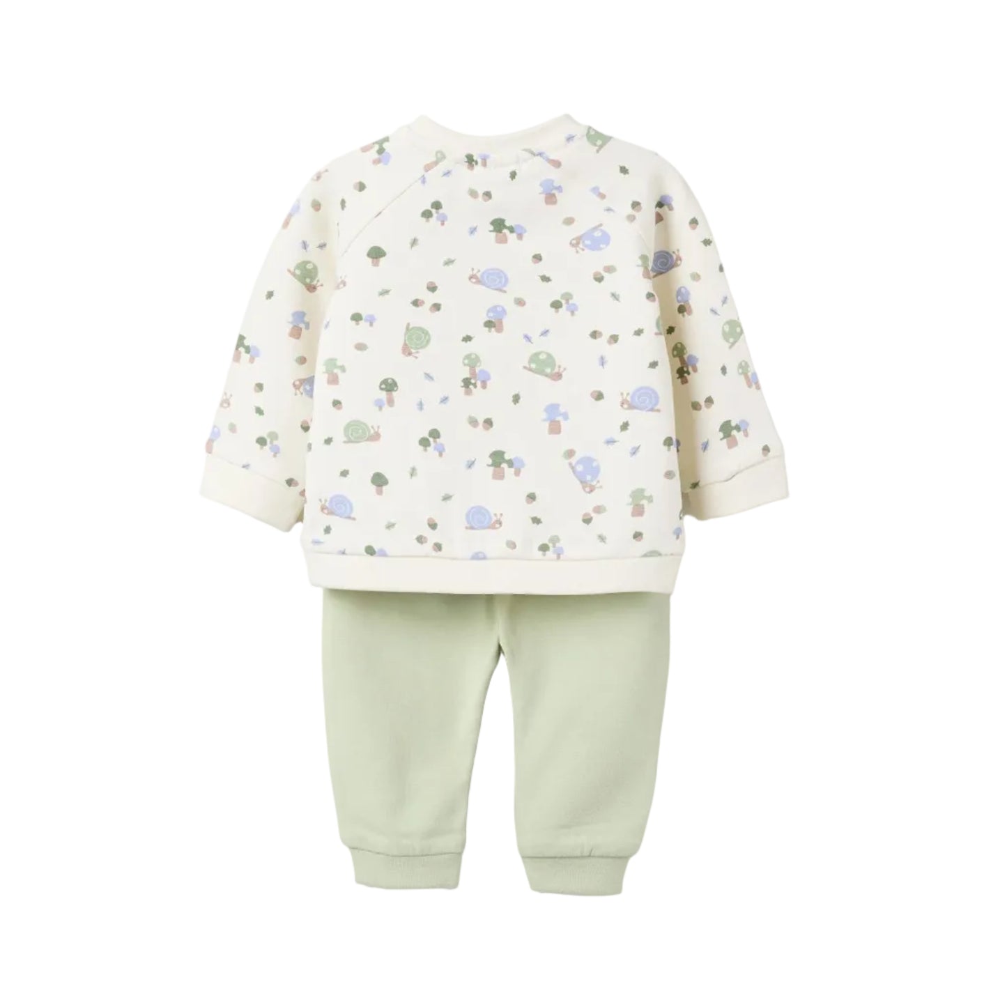 Conjunto Fleece Zippy Para Recién Nacido 'Caracol', Verde