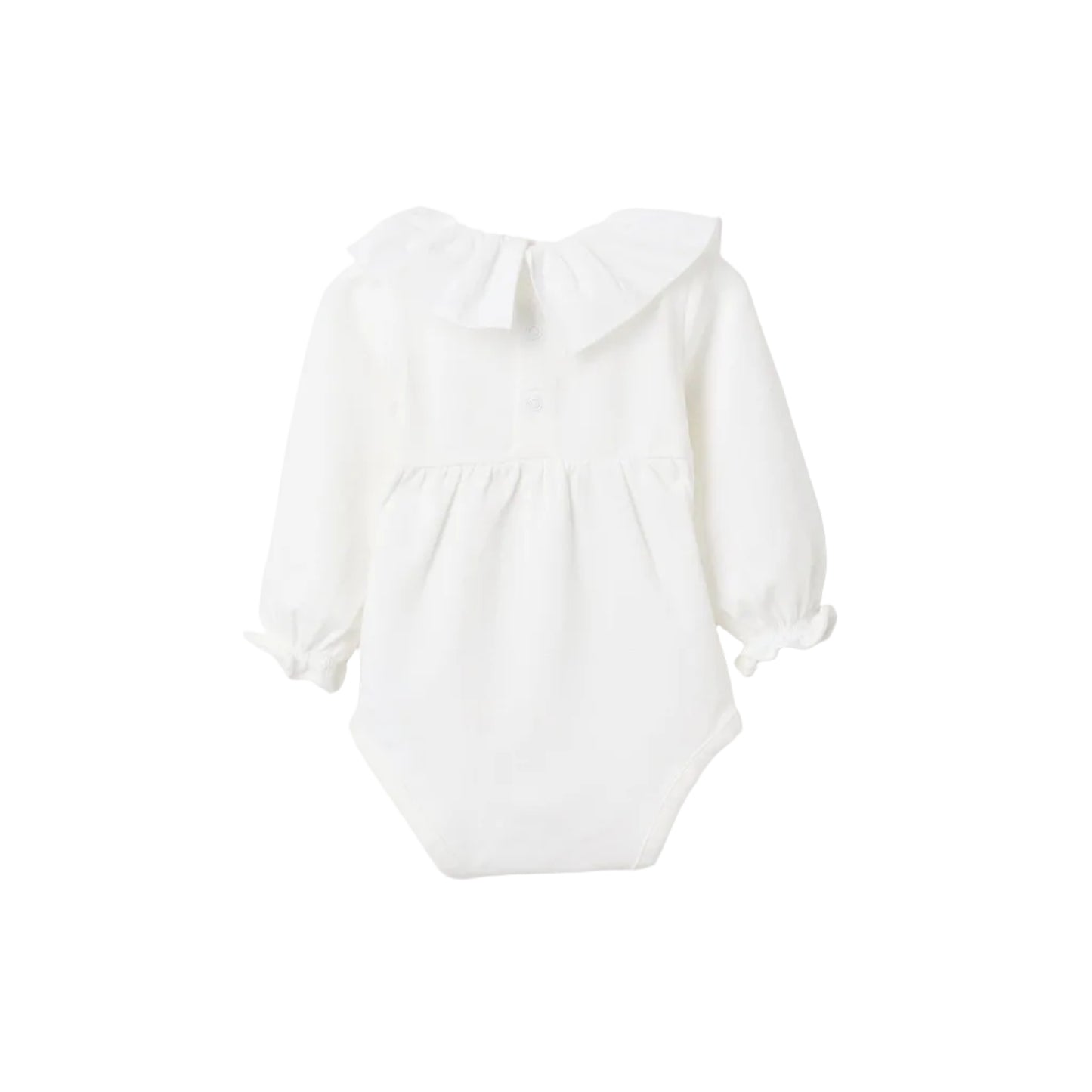 Body Zippy con Volantes Recién Nacida, Blanco