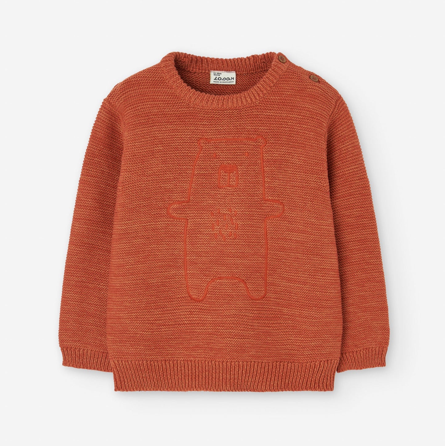 Sweater Losan Osito Bosque Naranja