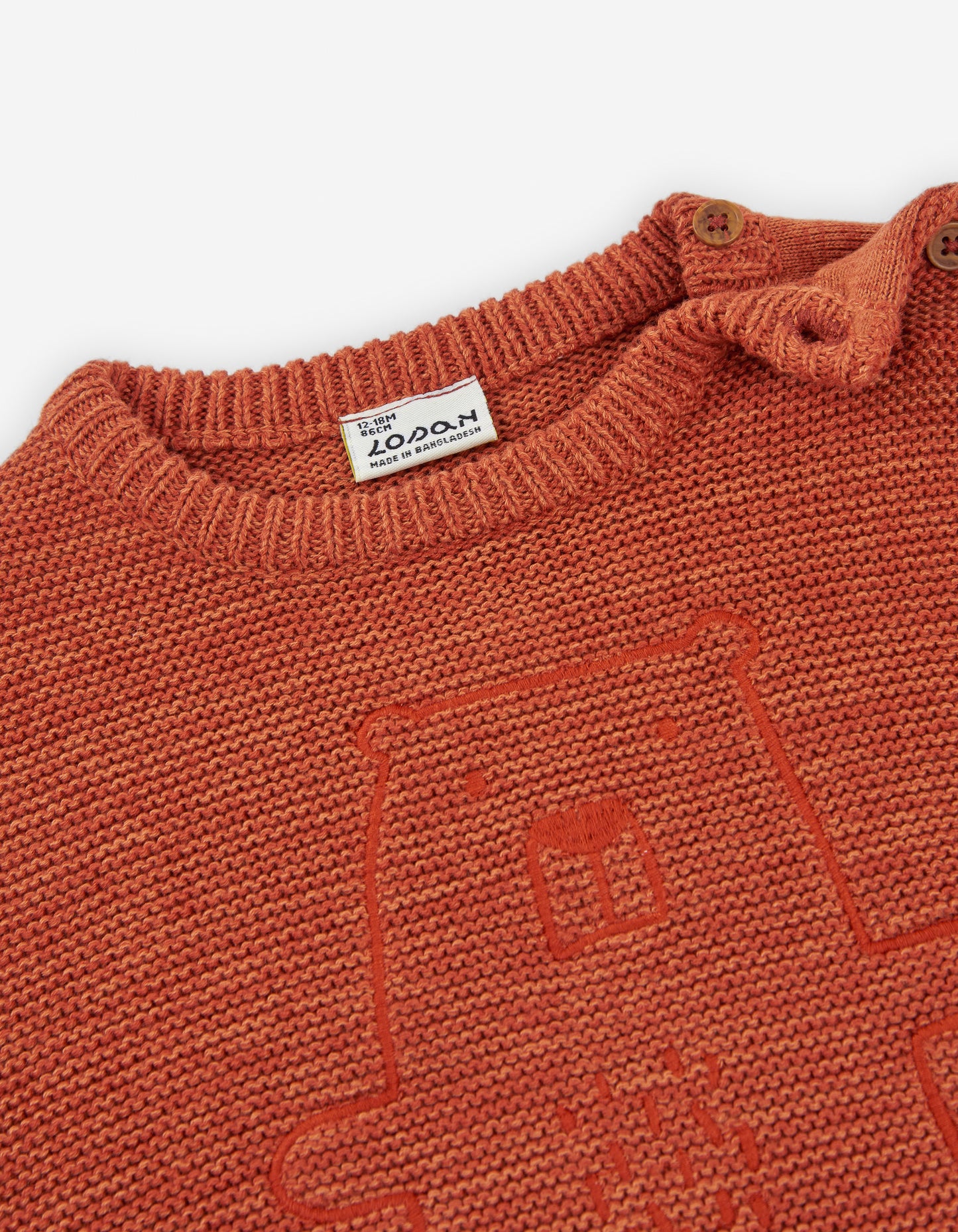 Sweater Losan Osito Bosque Naranja