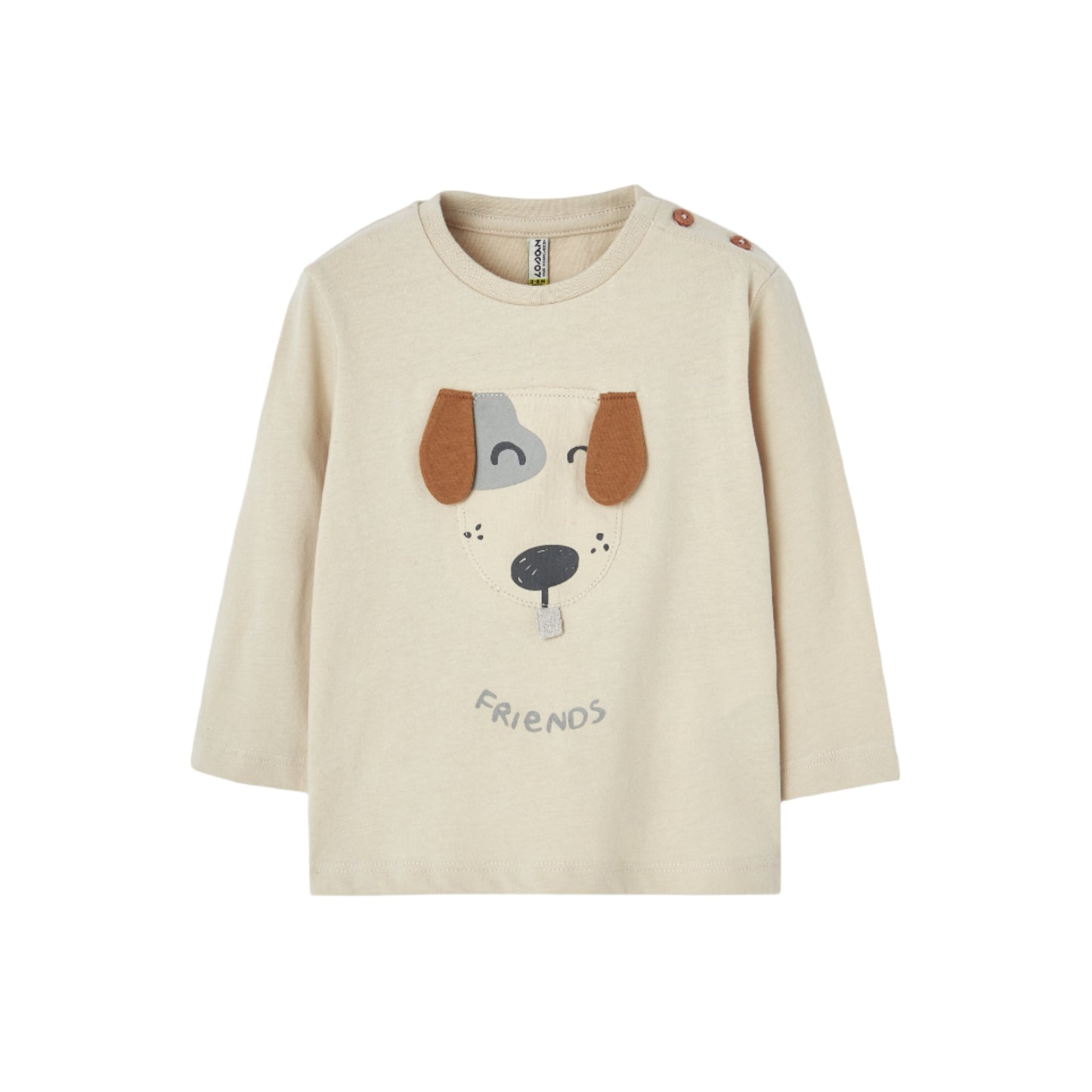 Camiseta ML Losan Perrito Guardian Beige