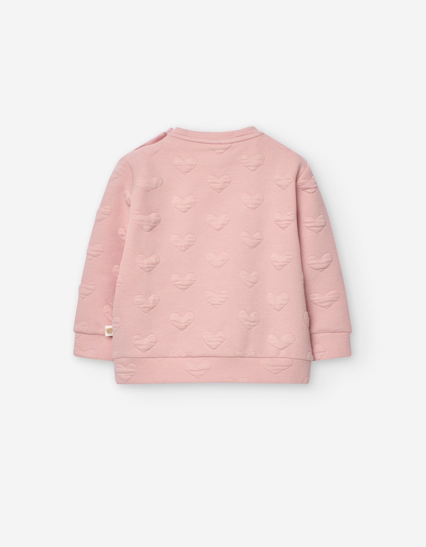 Buzo Losan Textura Corazones Rosa