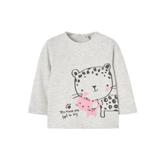 Blusa ML Losan Gato Tierno Blanco