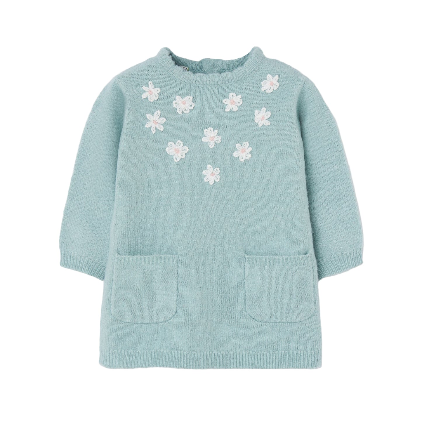 Vestido Tejido Boboli Flor Silvestre Verde