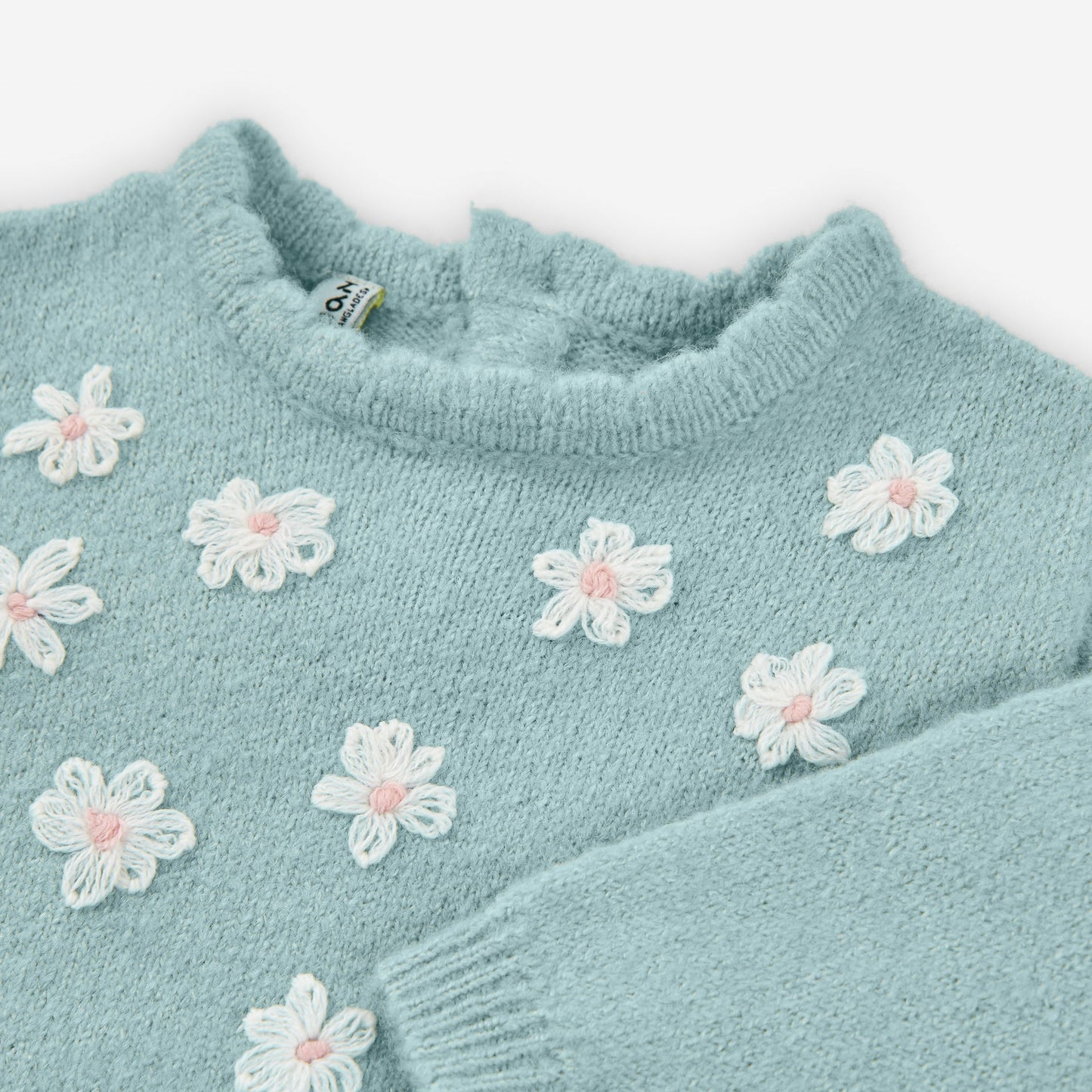 Vestido Tejido Boboli Flor Silvestre Verde