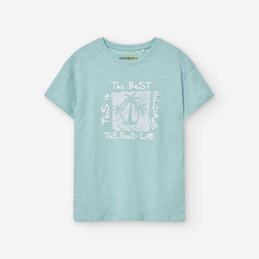 Camiseta MC Losan Palmeras Verde Sage