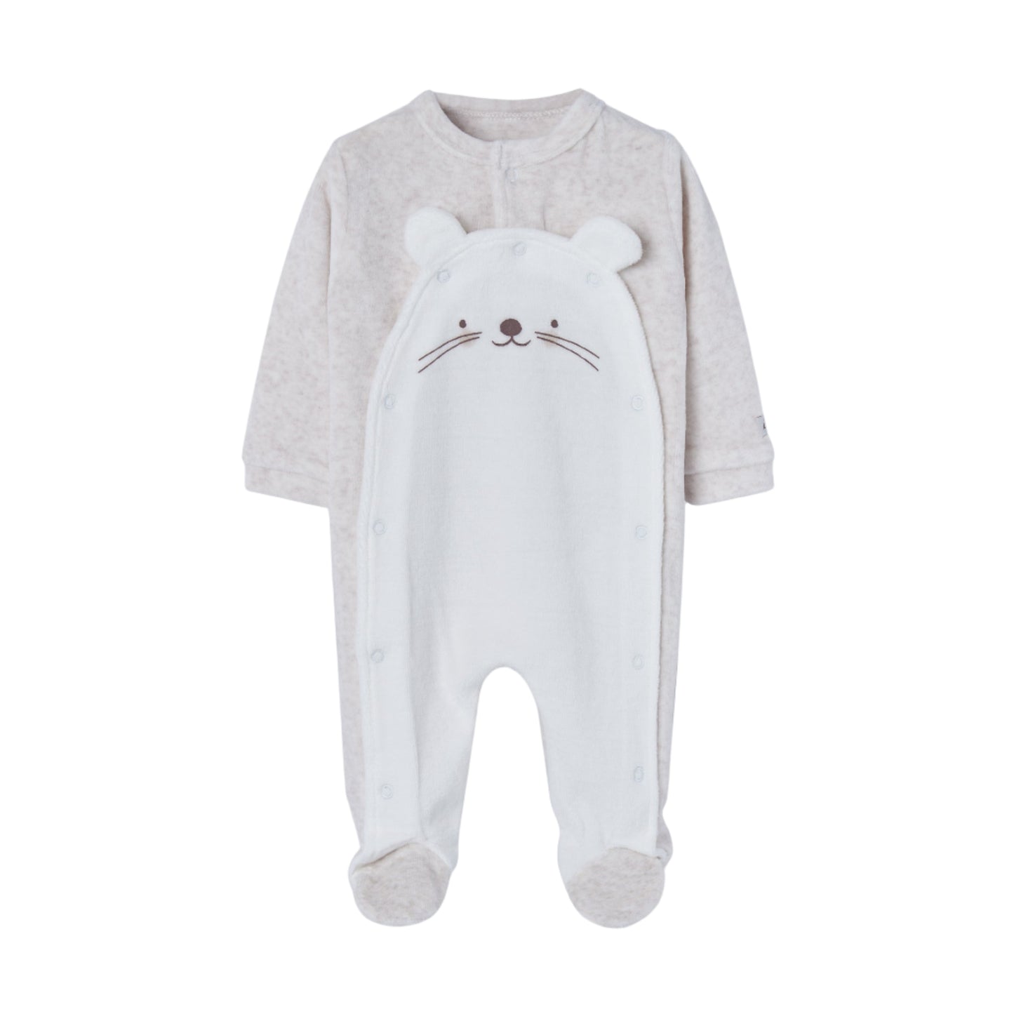 Pijama Tercipelo Losan Gatico Beige
