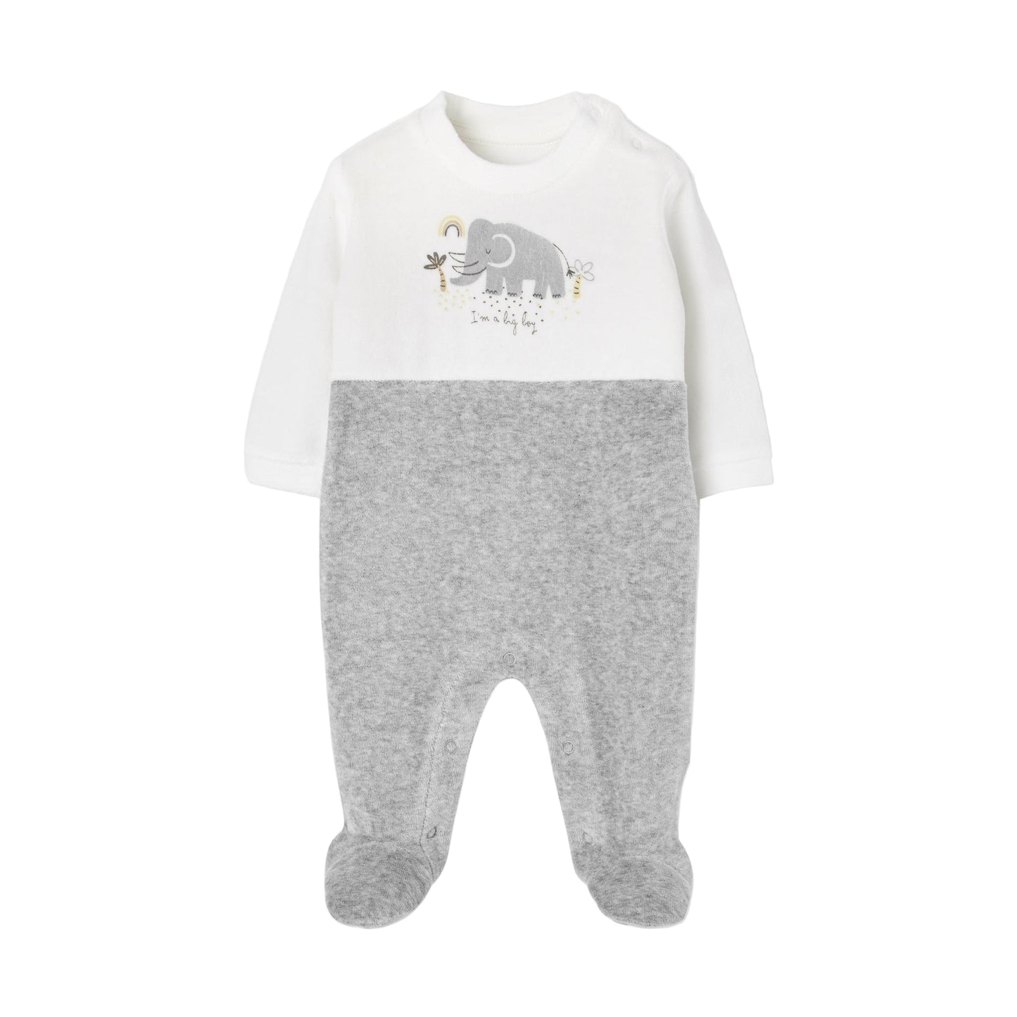 Pijama Terciopelo Losan Elefante Gris