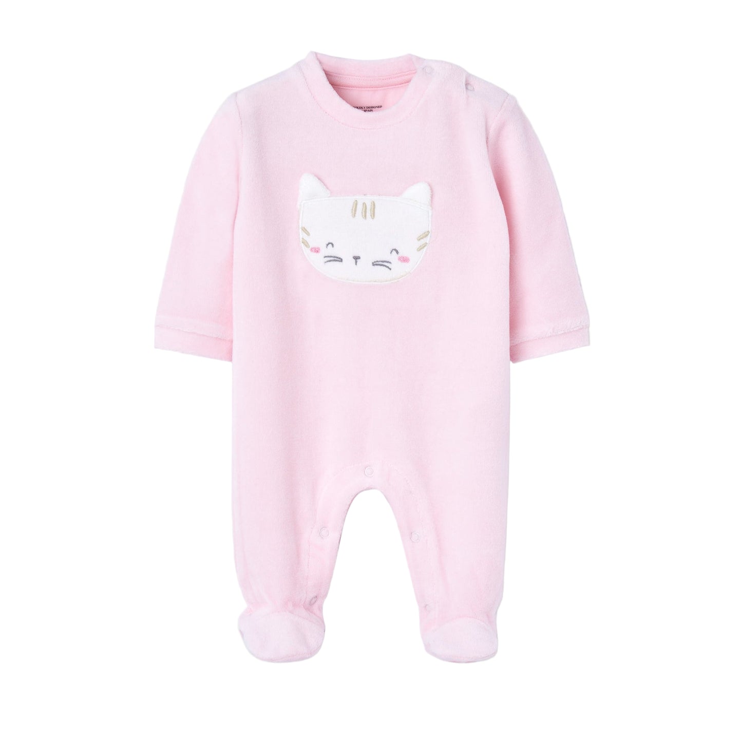 Pijama Terciopelo Losan Felinos Rosa