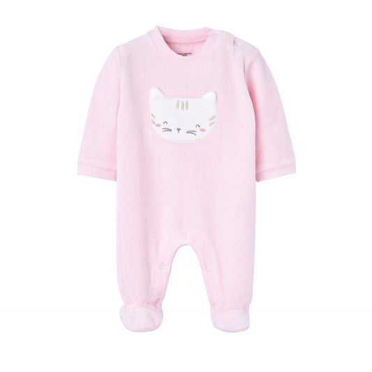 Pijama Terciopelo Losan Felinos Rosa