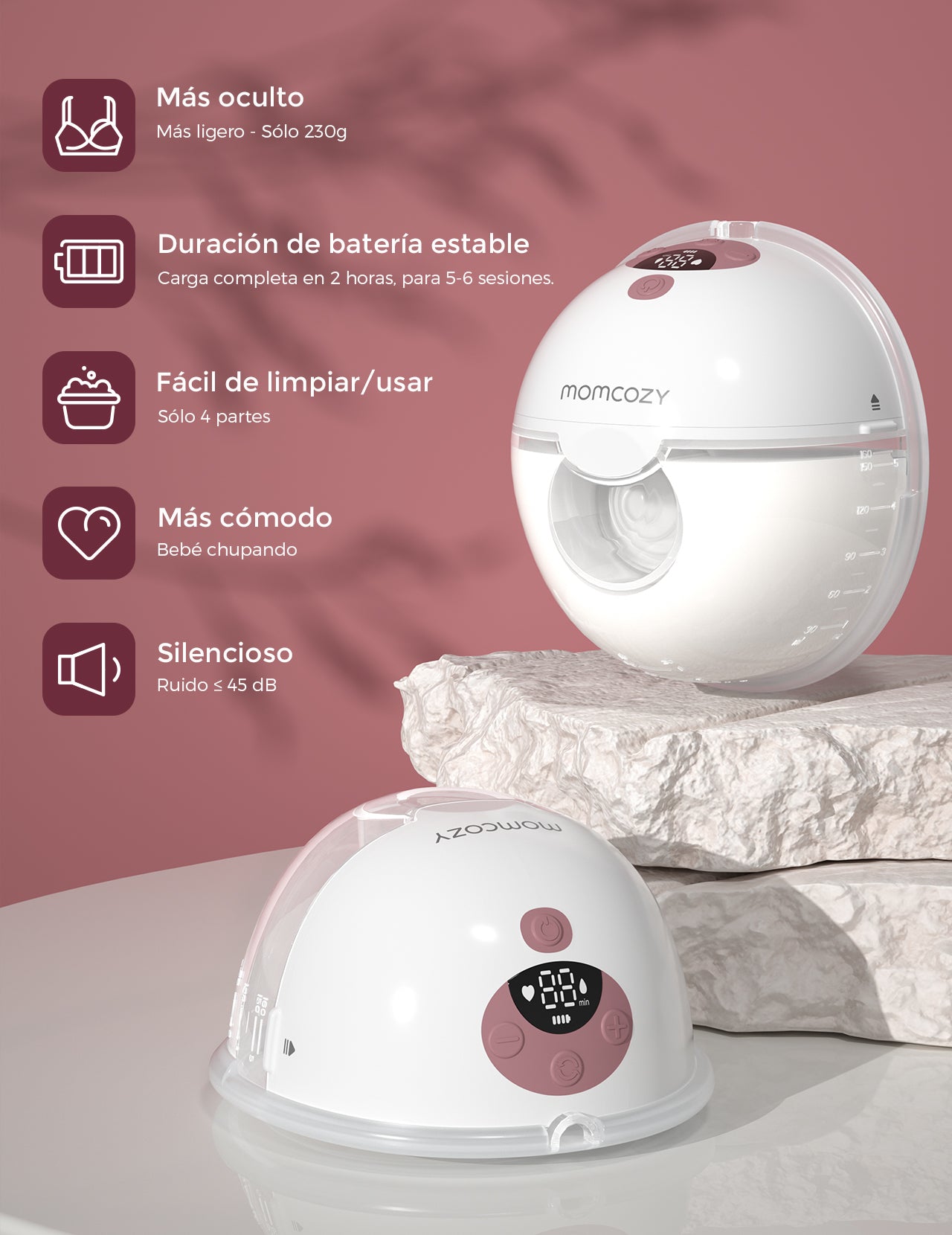 EXTRACTOR DE LECHE PORTATIL - UNA SUCCION - M5