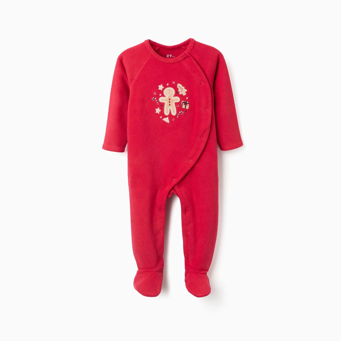 Pijama Zippy Bordados Navideños Rojo