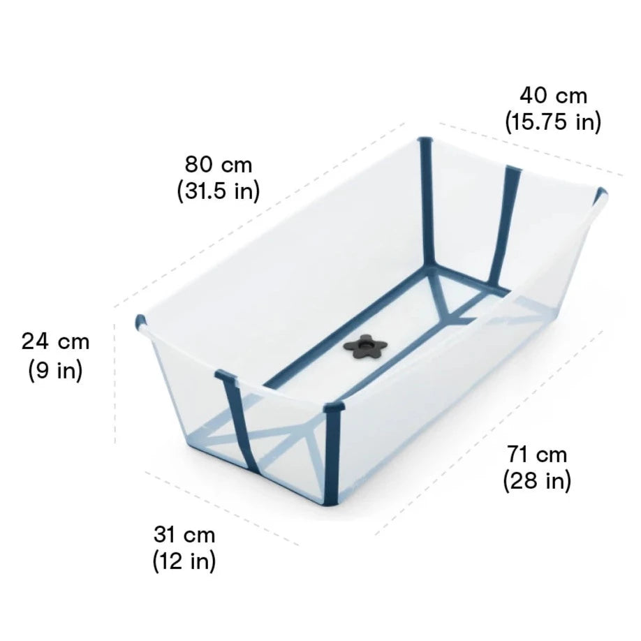 Combo Bañera Flexibath XL Stokke Blanca + Soporte