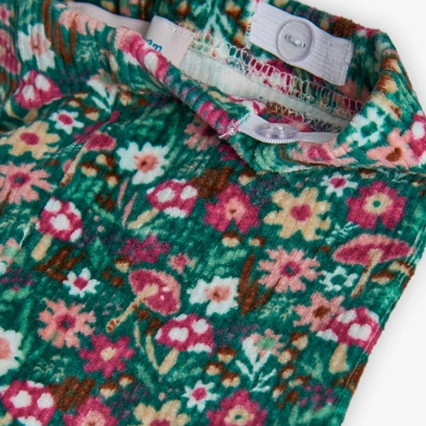 Leggins flores verde boboli