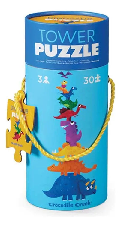 Rompecabezas 30 piezas - Torre de dinosaurios.