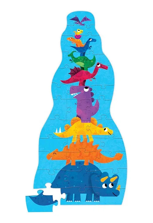 Rompecabezas 30 piezas - Torre de dinosaurios.