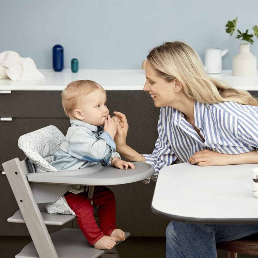 Baby Set de la silla para comer Stokke Tripp Trapp Storm Grey