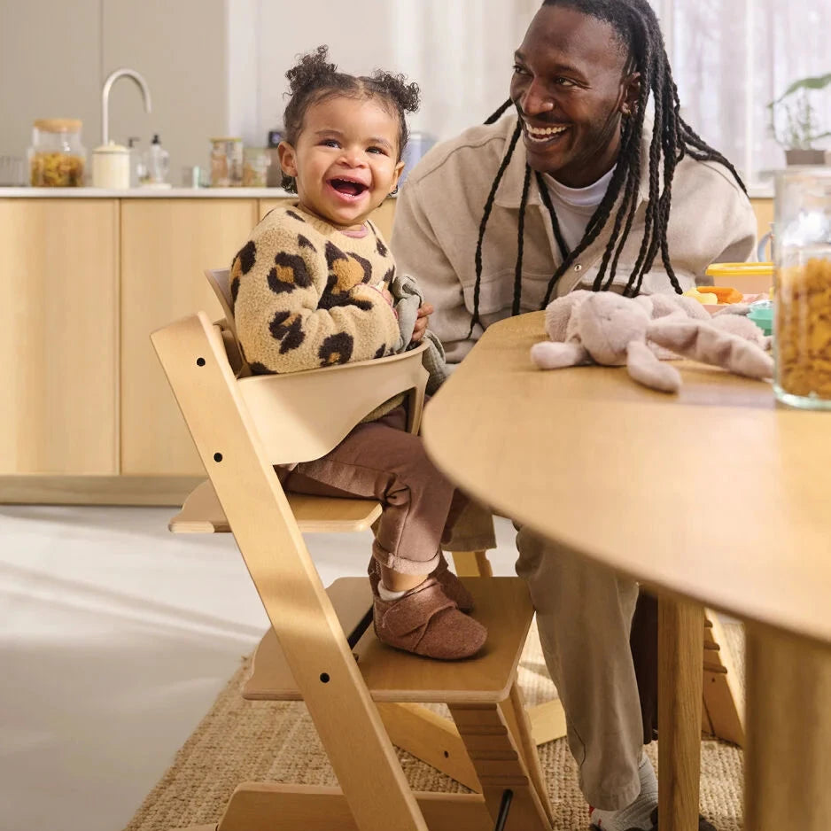 Combo Silla Stokke Tripp Trapp Natural + BabySet Natural V1 + Bandeja + Cojín