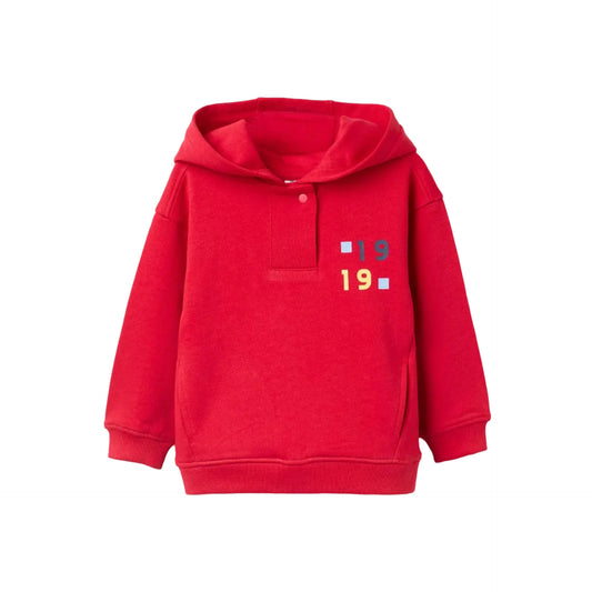 Hoodie Zippy Abrigado Rojo