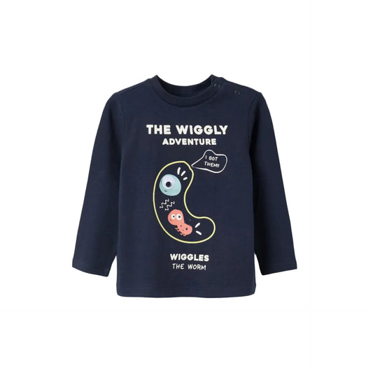 Blusa ML Zippy Aventura Azul Oscuro