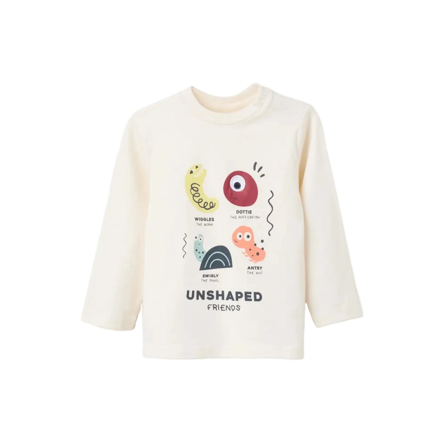 Blusa ML con cuello Zippy Friends Blanco