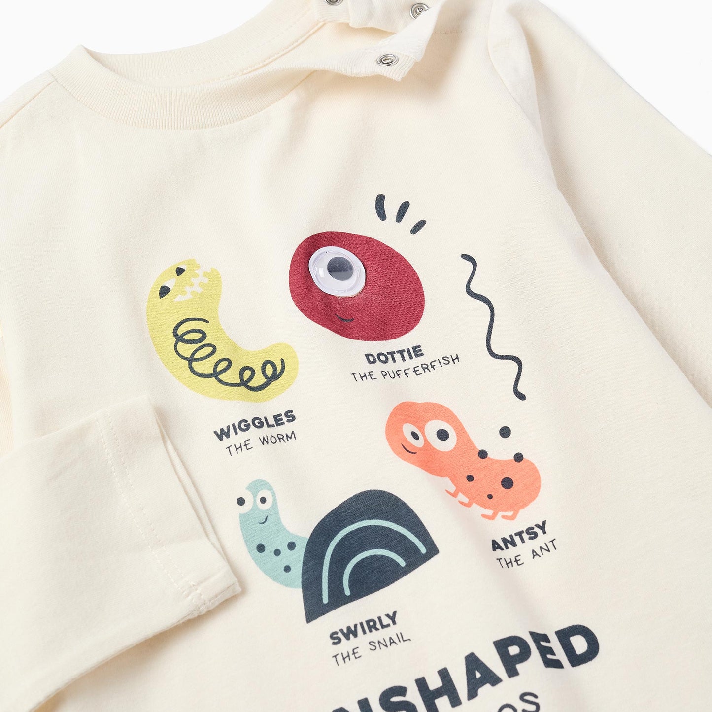 Blusa ML con cuello Zippy Friends Blanco