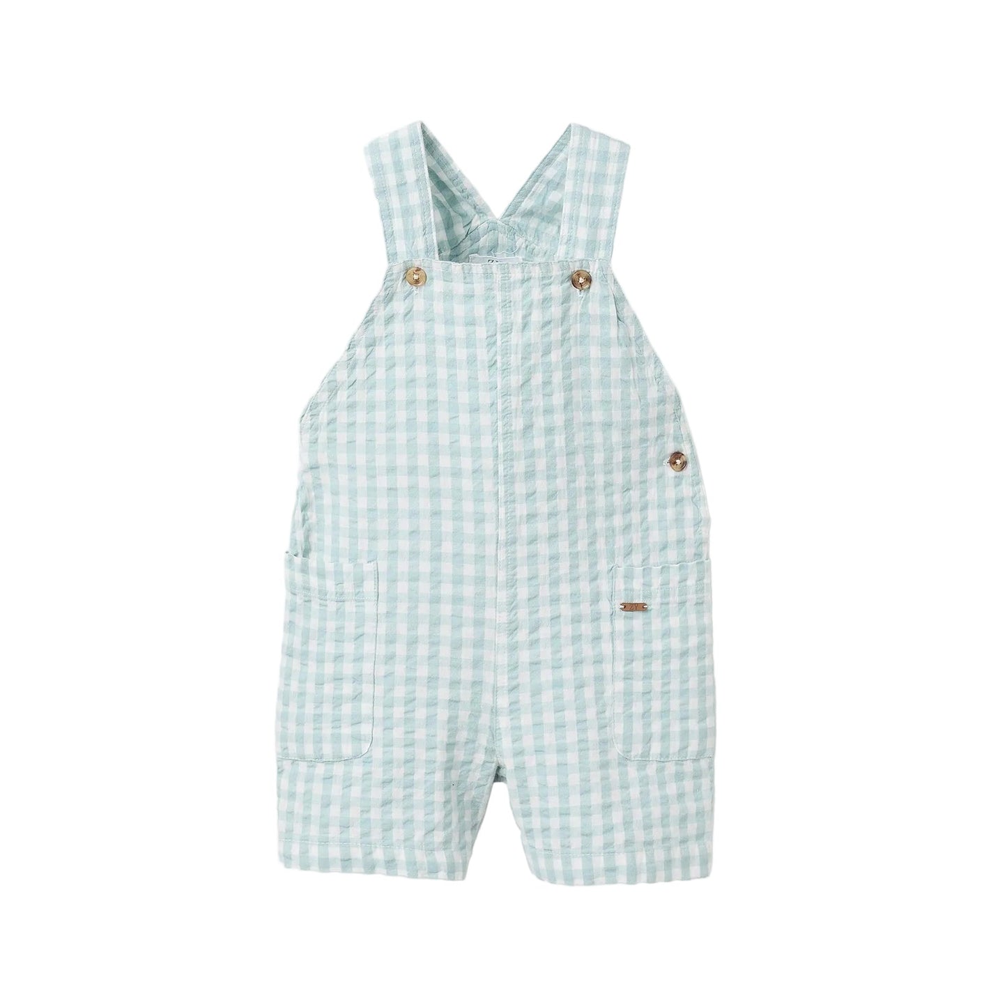 Overol Zippy Lovely Cuadros Verde Aguamarina