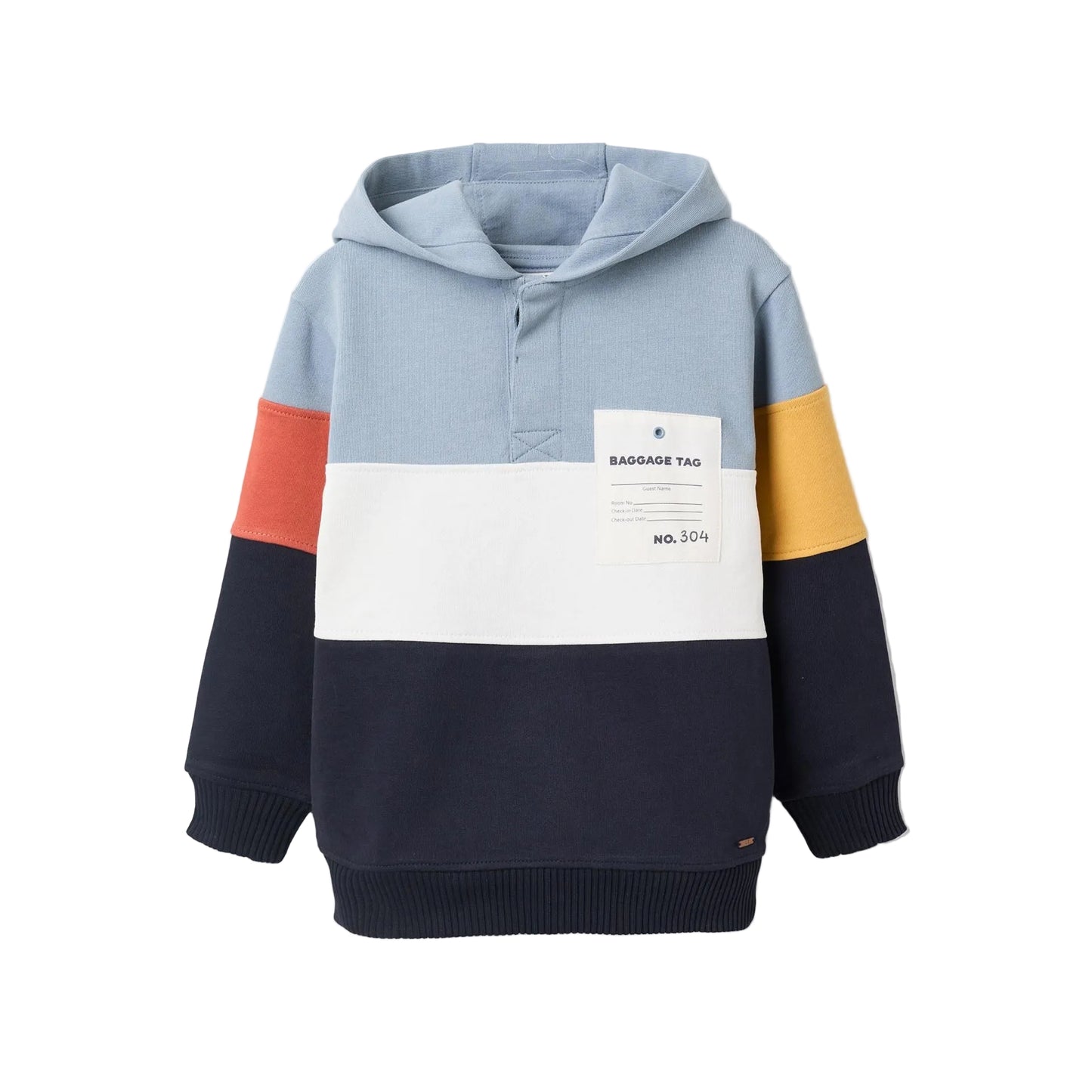 Hoodie Zippy con Capucha Colour Block Multicolor