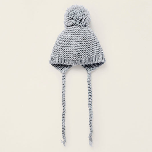 Gorrito Tejido Zippy Pompon Gris