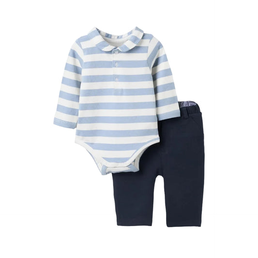 Conjunto Zippy Rayas Azul Oscuro