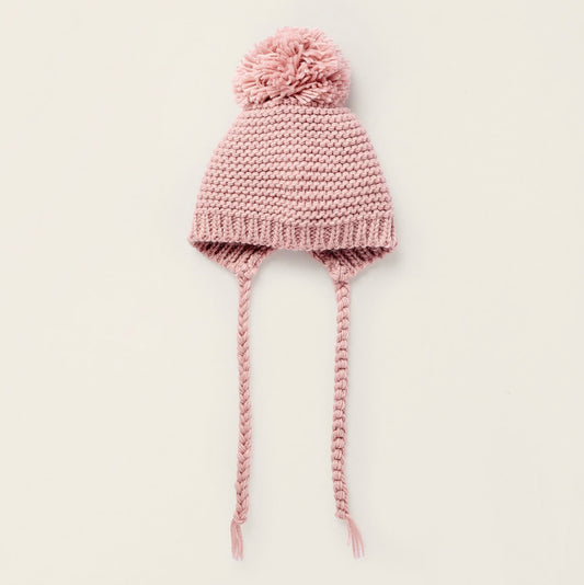 Gorrito Tejido Zippy Pompon Rosa