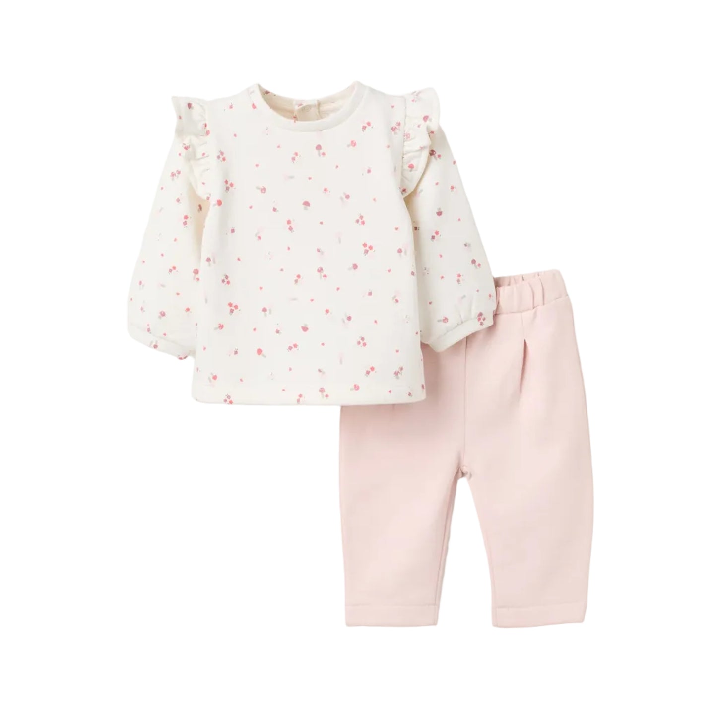 Conjunto Zippy 'Champiñones'  Blanco Rosa