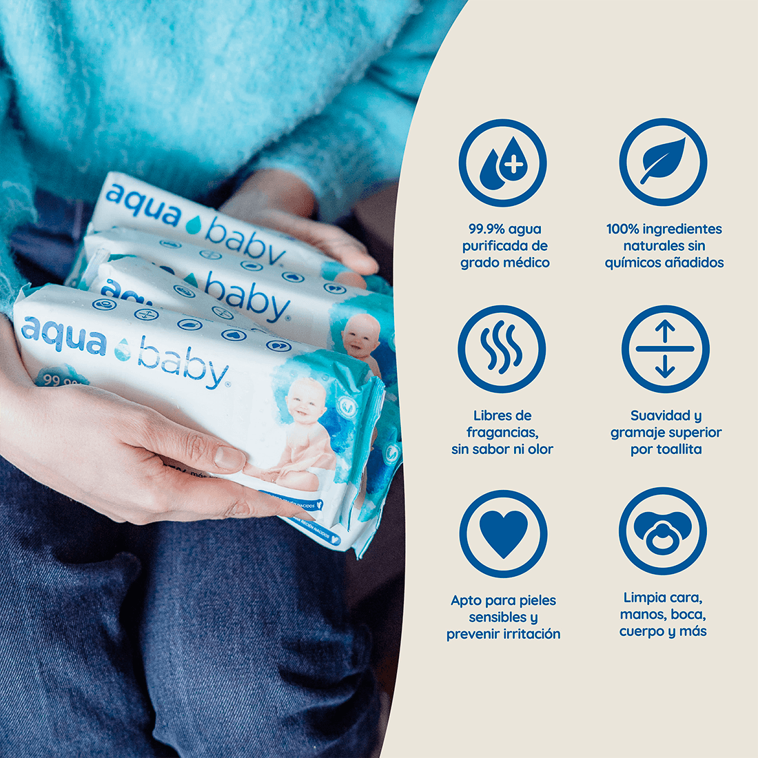 Toallitas Humedas Aqua Baby x 60 unidades