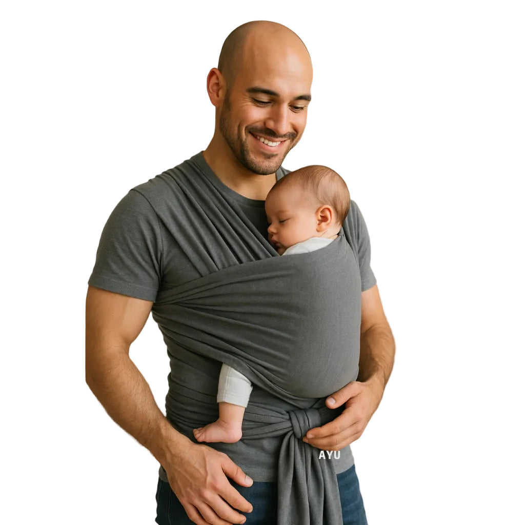 Fular Elástico AYU "Verso" Tono Gris Oscuro