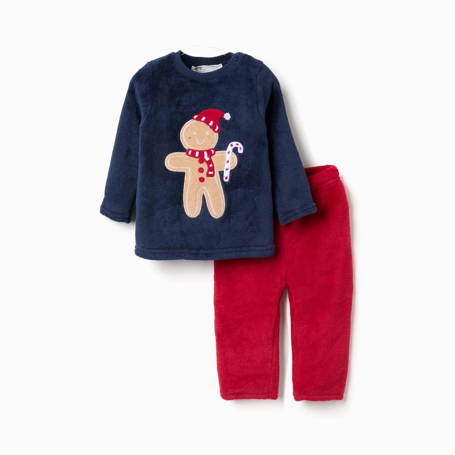 Conjunto Zippy Bordado Galleta Navideña Azul