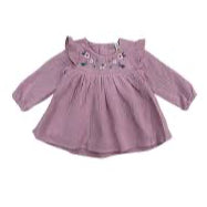 Vestido Losan Flores Bordadas Rosa Claro
