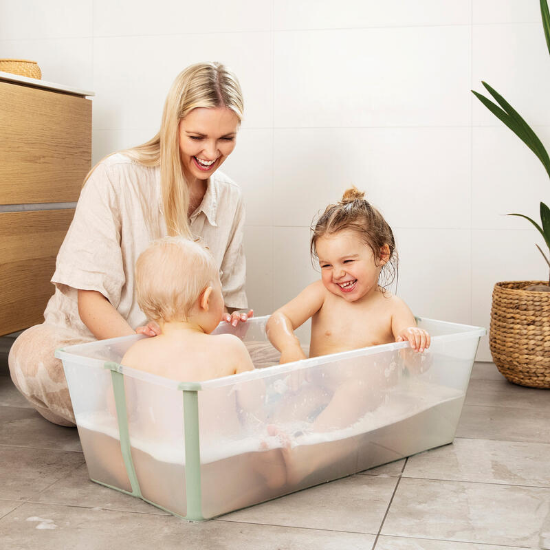 Combo Bañera Flexibath XL Stokke Blanca + Soporte