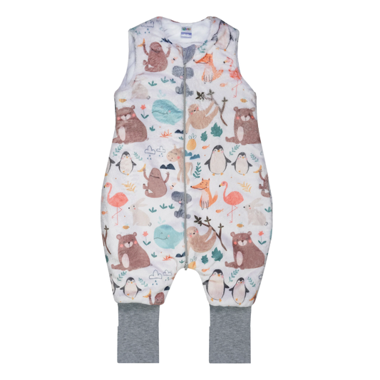 Sleeping BeBaby Animals Pies Mink Flecee 6-18 meses