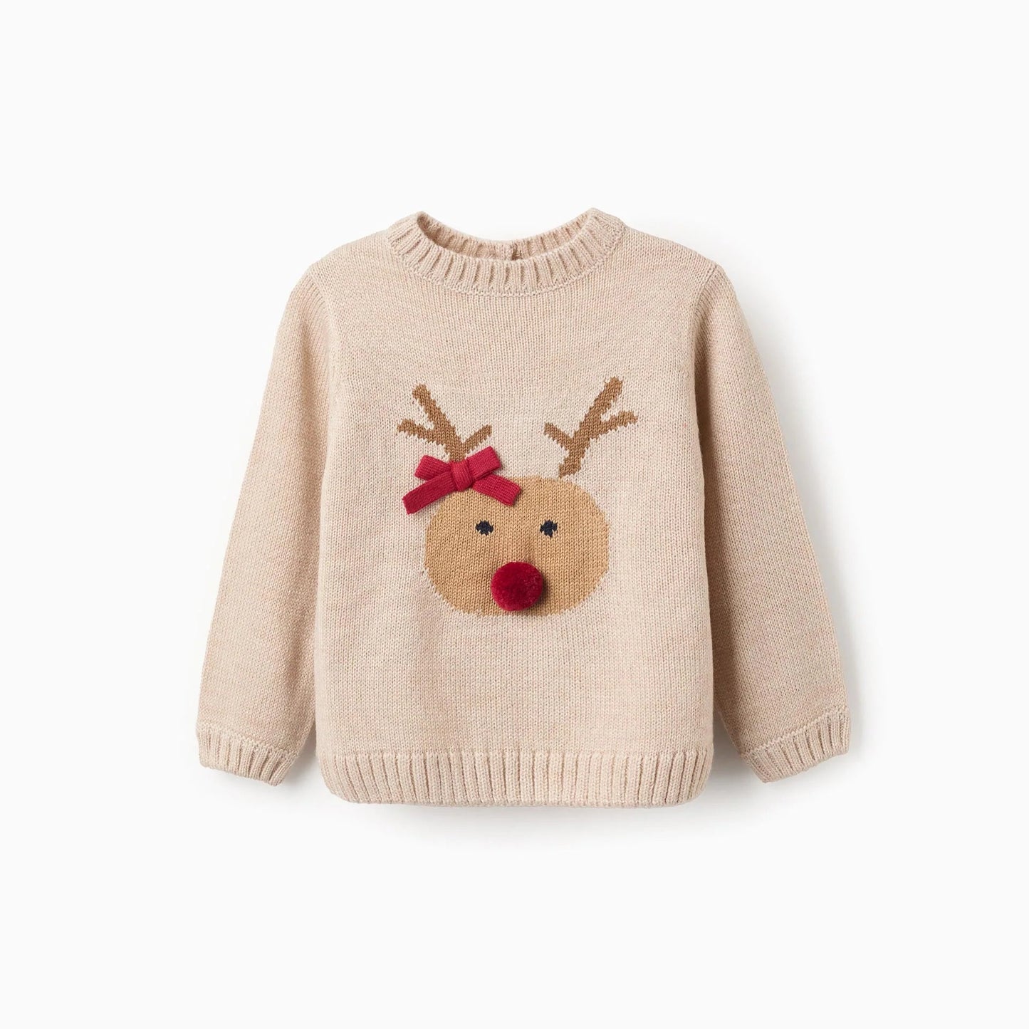 Sweater  Zippy Navidad Reno Crudo