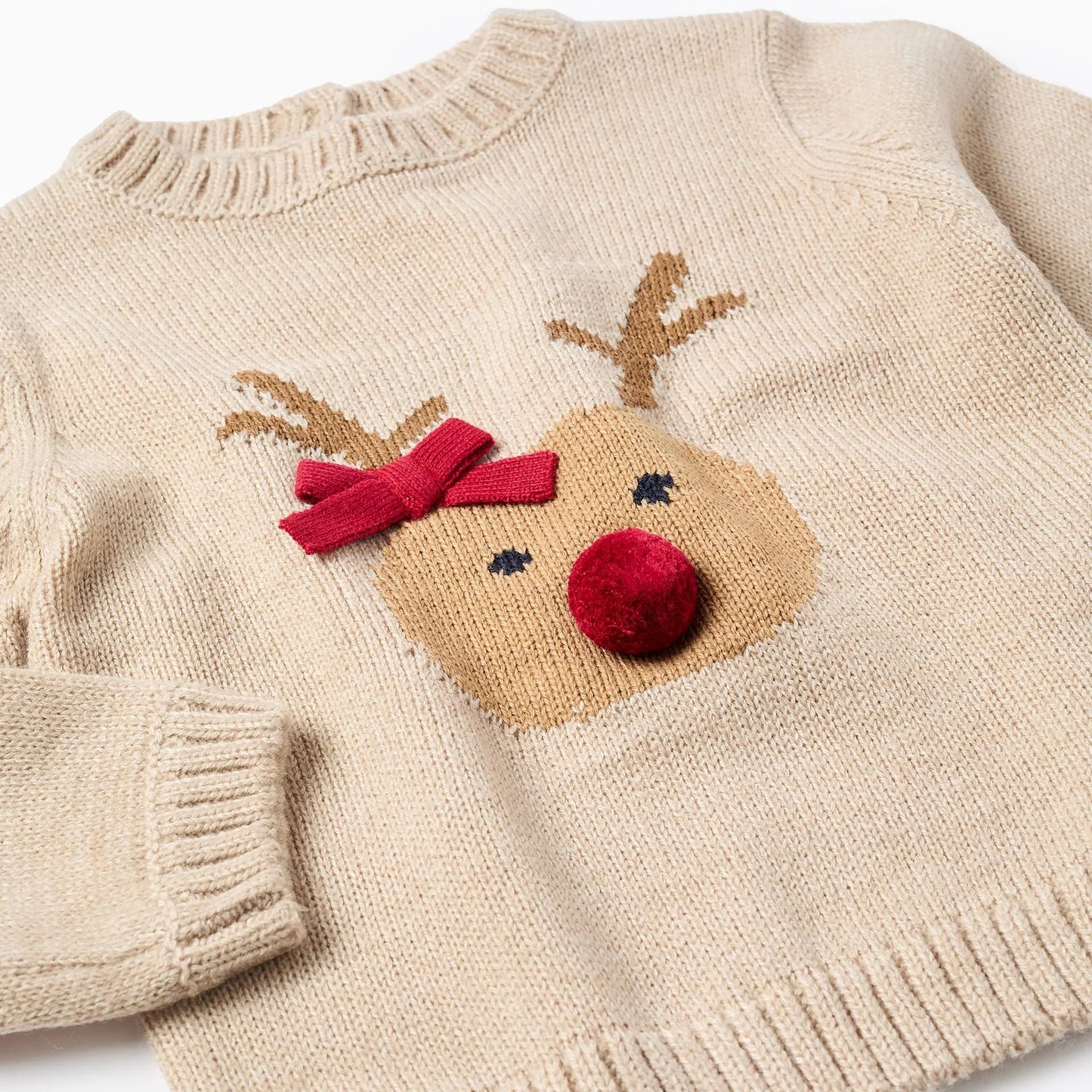 Sweater  Zippy Navidad Reno Crudo