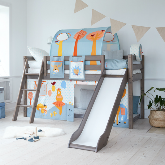 Cama con Tobogan Terra, escalera inclinada