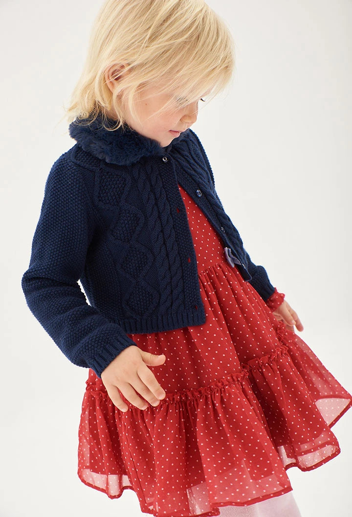 Vestido Gasa Boboli Topitos Rojo BabyStation