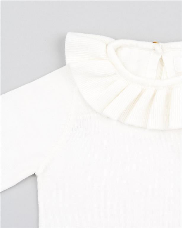 Sweater con Cuello Zippy Blanco