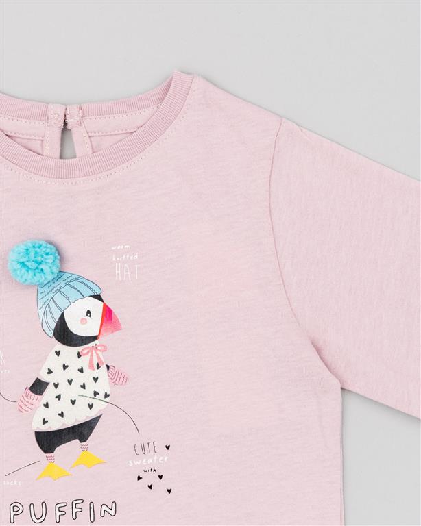 Camiseta ML Zippy Pingüino Rosa