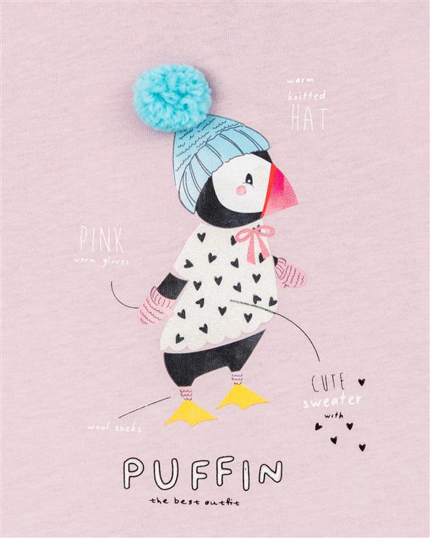 Camiseta ML Zippy Pingüino Rosa