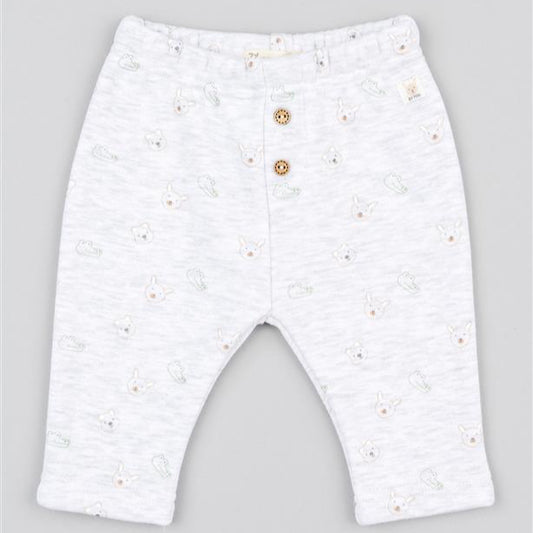 Pantalones Fleece Zippy Silueta Animalitos Gris
