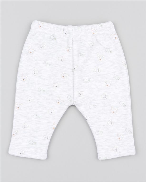 Pantalones Fleece Zippy Silueta Animalitos Gris