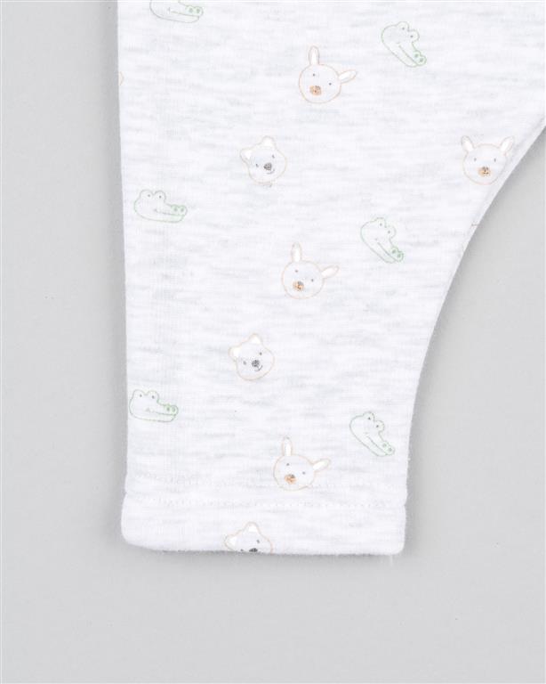 Pantalones Fleece Zippy Silueta Animalitos Gris